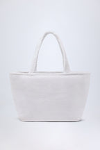 Chic Towelling Tote Bag in White
