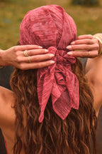 Chic Headscarf in Red Print