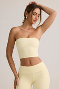 Chic Modal Strapless Crop Top in Butter