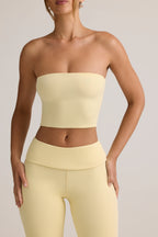 Chic Modal Strapless Crop Top in Butter