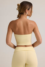 Chic Modal Strapless Crop Top in Butter