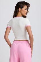 Chic Cropped Baby T-Shirt in White