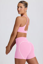 Chic Soft Active Mini Shorts in Baby Pink