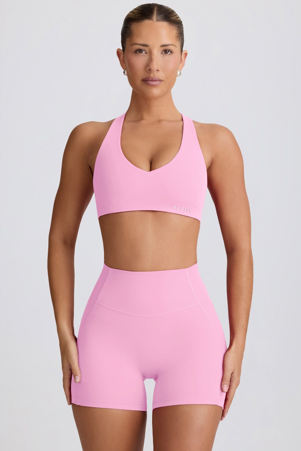 Chic Soft Active Mini Shorts in Baby Pink