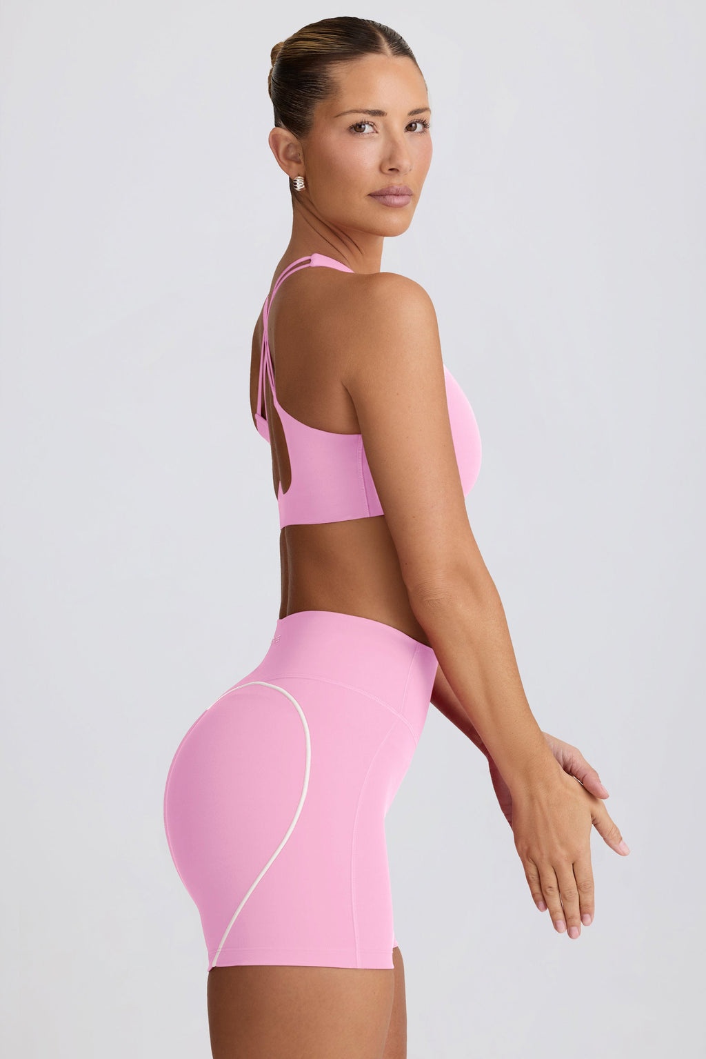 Chic Soft Active Mini Shorts in Baby Pink