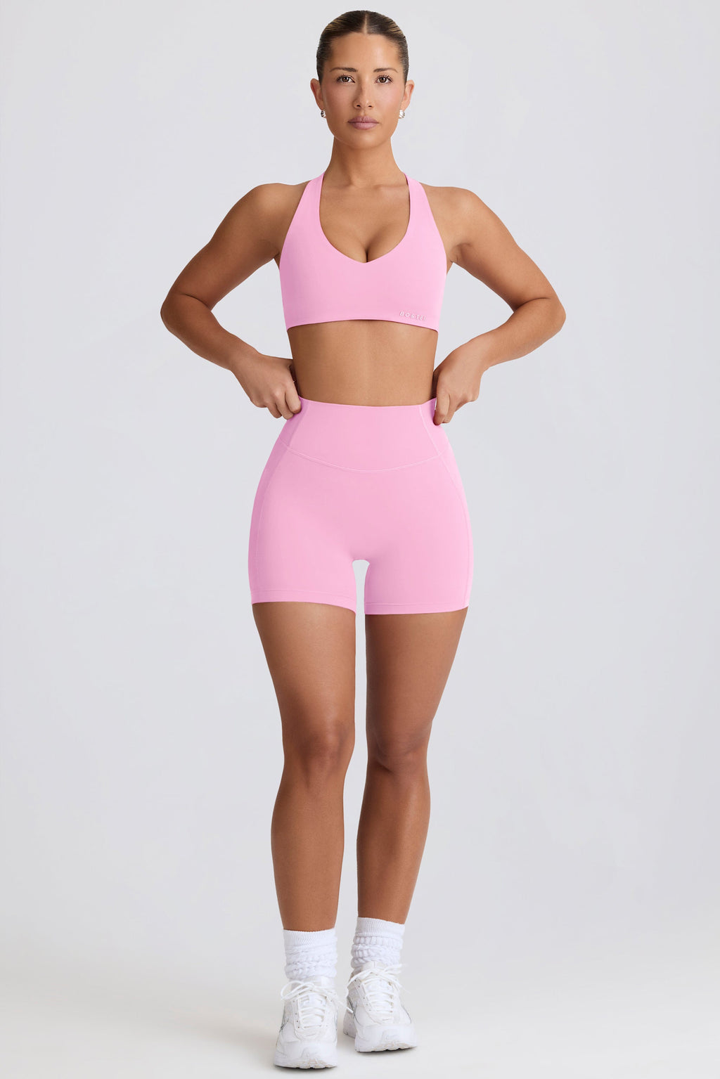 Chic Soft Active Mini Shorts in Baby Pink