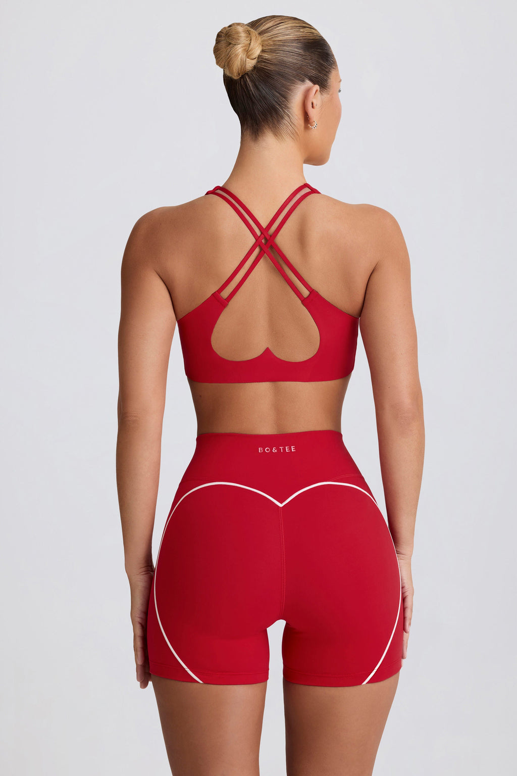 Chic Soft Active Mini Shorts in Hot Red