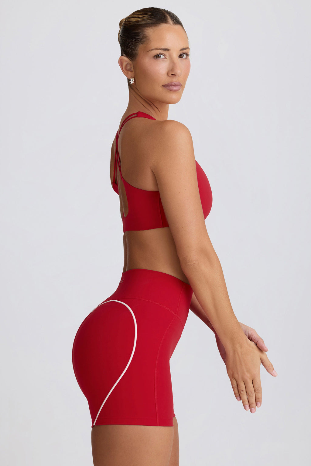 Chic Soft Active Mini Shorts in Hot Red
