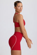 Chic Soft Active Mini Shorts in Hot Red