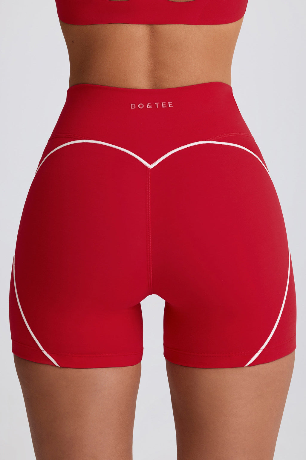Chic Soft Active Mini Shorts in Hot Red