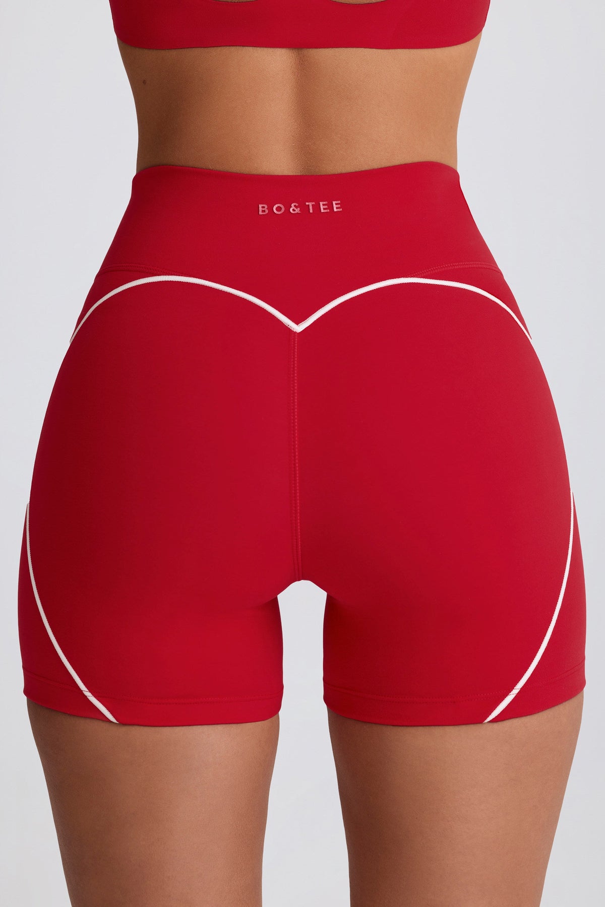 Chic Soft Active Mini Shorts in Hot Red