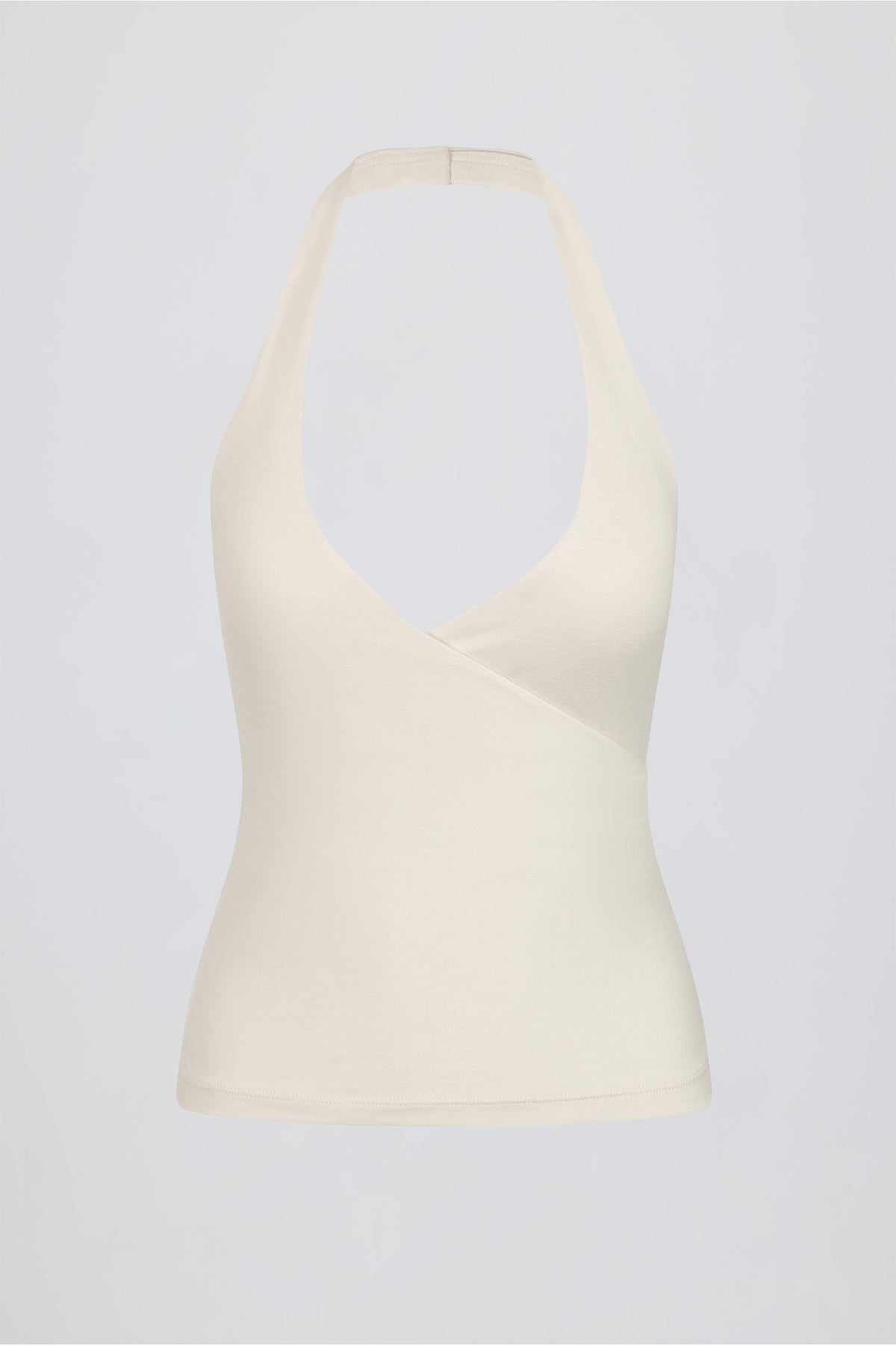 Chic Halterneck Open-Back Tank Top in Vanilla