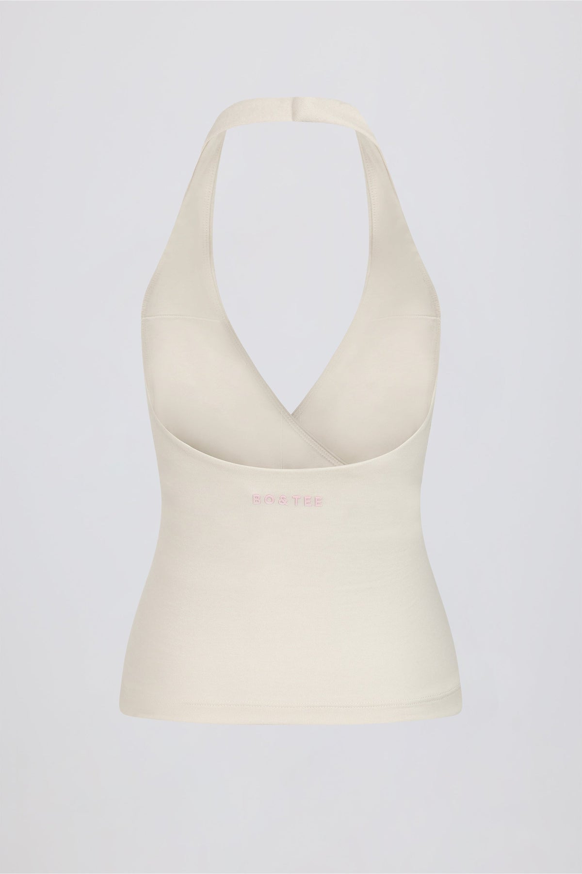 Chic Halterneck Open-Back Tank Top in Vanilla