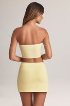 Chic Modal Mid-Rise A-Line Mini Skirt in Lemon Sherbet