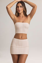 Chic Modal Mid-Rise A-Line Mini Skirt in Stripe Print